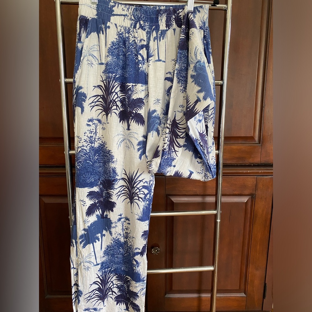 Cotton wide legged capris